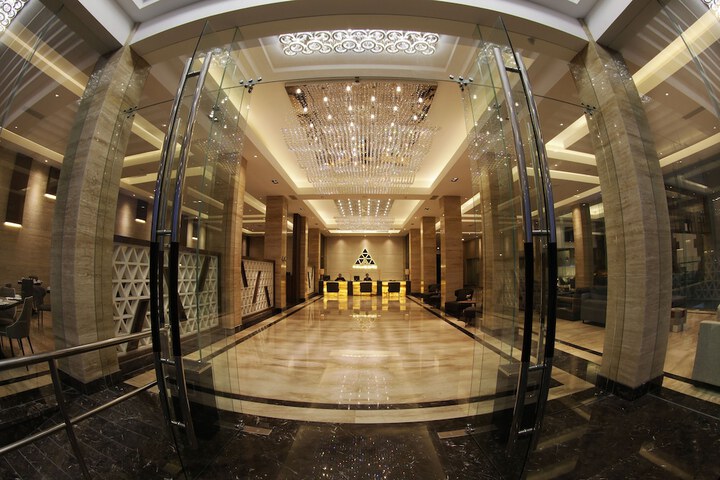 Exterior of Pyramid Suites