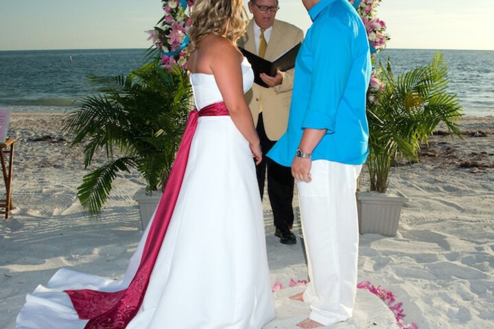Outdoor wedding area