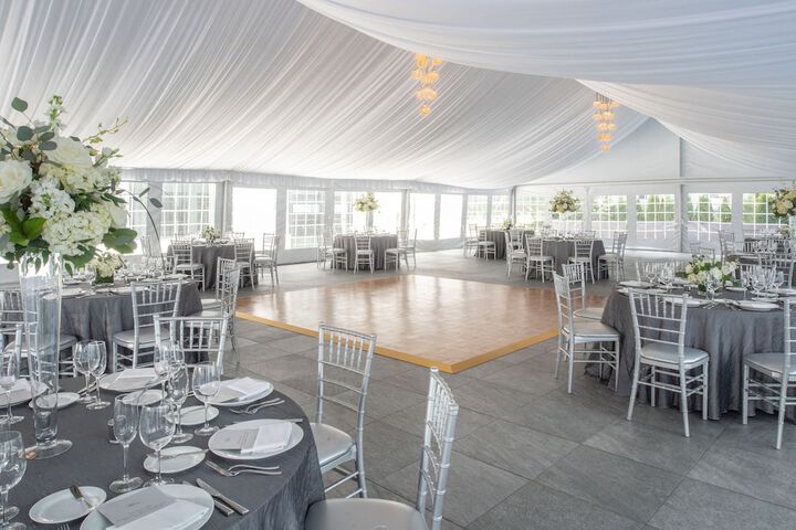 Outdoor wedding area