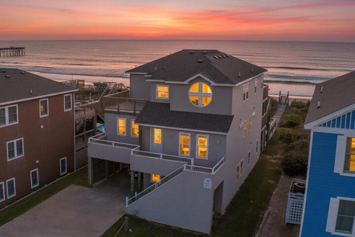 Serenity in Nags Head - MP 11 Oceanfront, Ocean View, Pool, Hot Tub, Pets OK, YR Flex Stays in Nags Head, NC