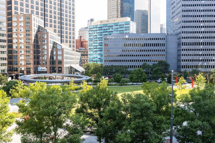 Outdoor banquet area