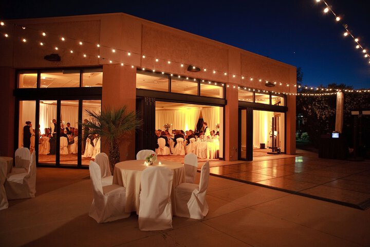 Outdoor banquet area