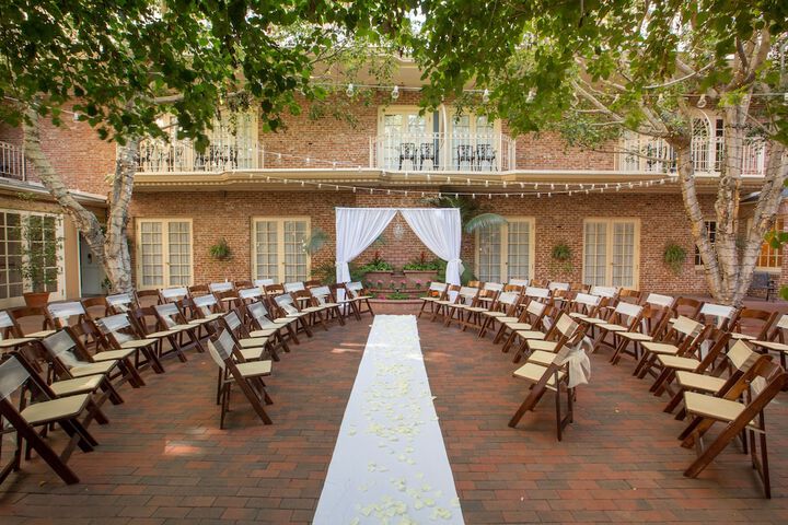 Outdoor wedding area