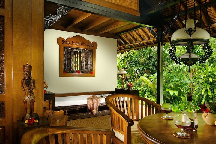 Outdoor banquet area