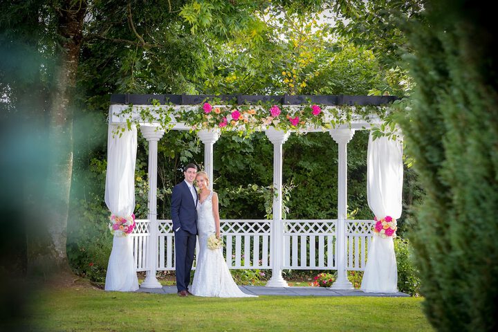 Outdoor wedding area