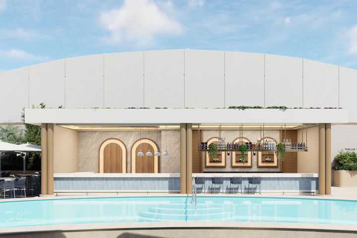Swim-up bar