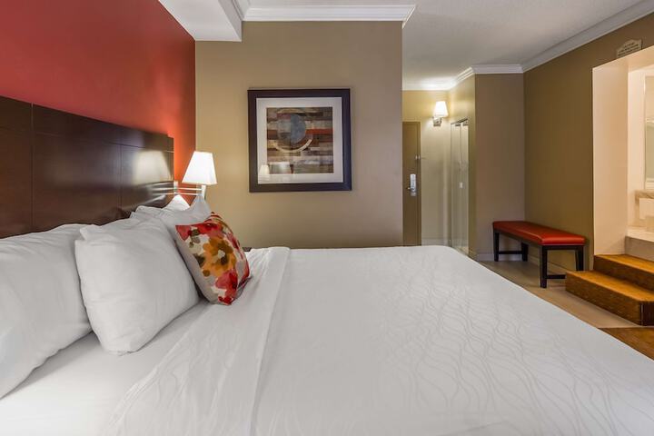1 King Accessible Comm Assist Roll in Shower Microwave, Refrigerator WiFi Full Breakfast (2 of 25)