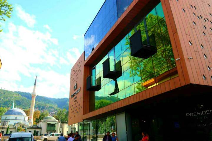 Exterior of Hotel President Sarajevo