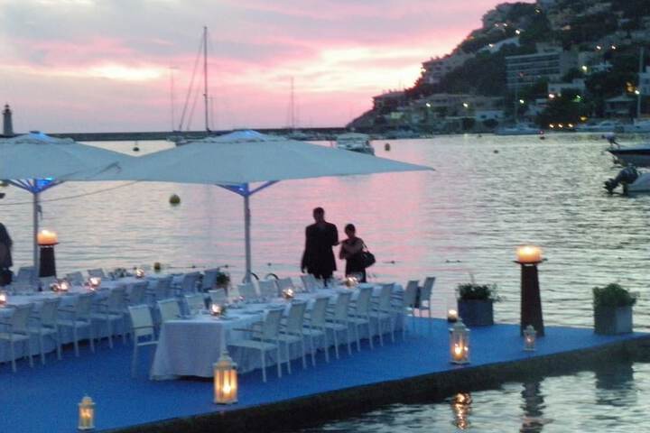 Outdoor wedding area