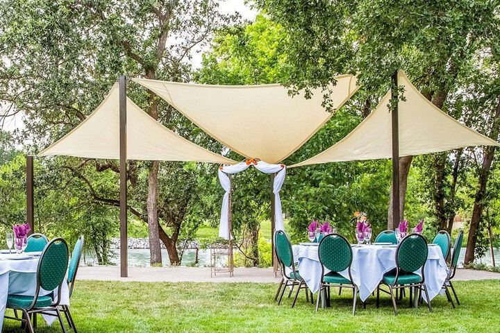 Outdoor banquet area