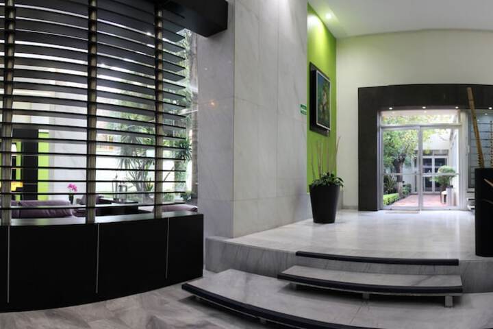 Interior entrance