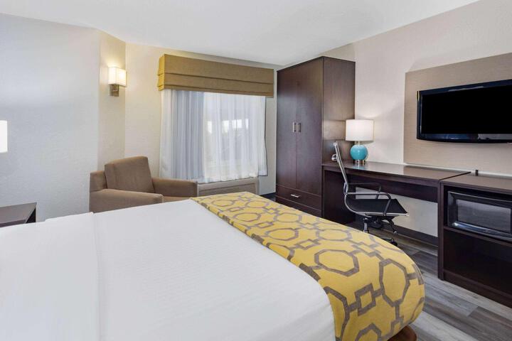 1 Queen Bed Mobility Hearing Accessible Room Bathtub with Grab Bars (10 of 15)