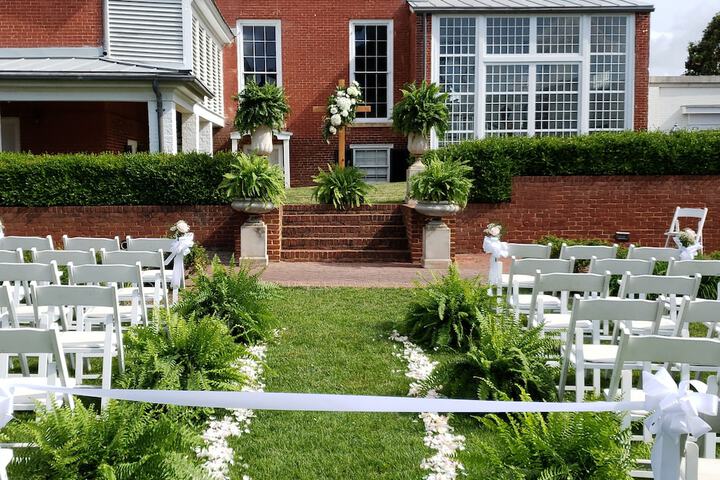 Outdoor wedding area