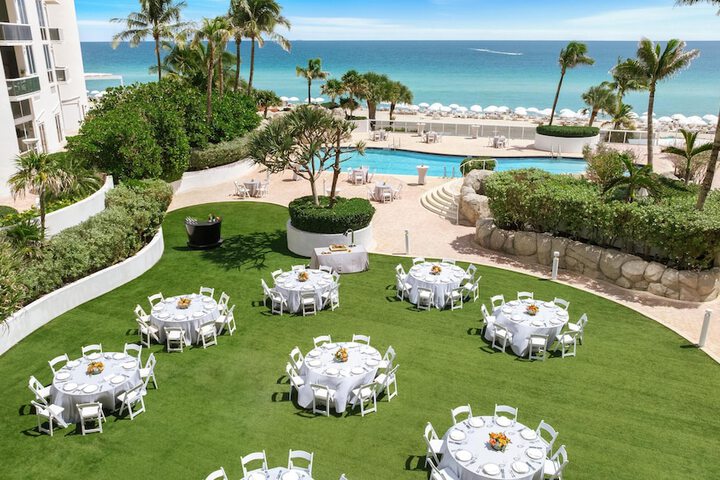 Outdoor wedding area