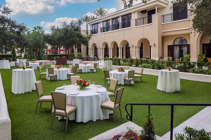 Outdoor banquet area