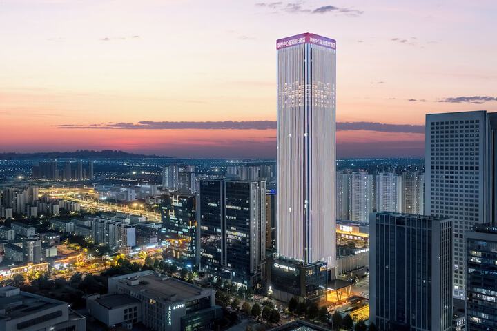 Exterior of Crowne Plaza Taizhou City Center by IHG