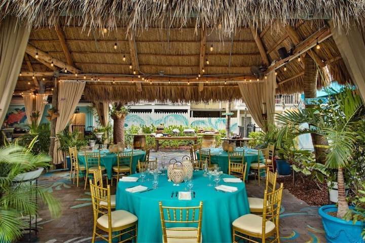 Outdoor wedding area