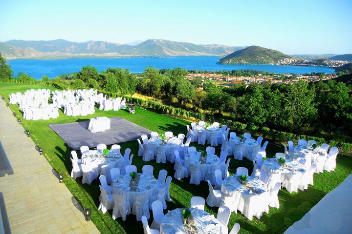 Outdoor wedding area