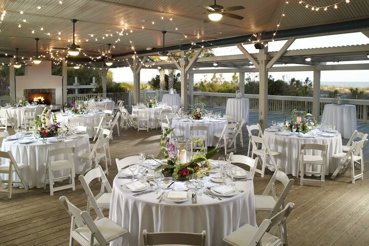 Outdoor wedding area