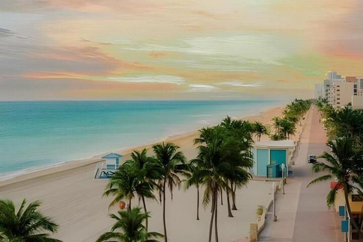 Exterior of Coastal Studio by Hollywood Beach Boardwalk