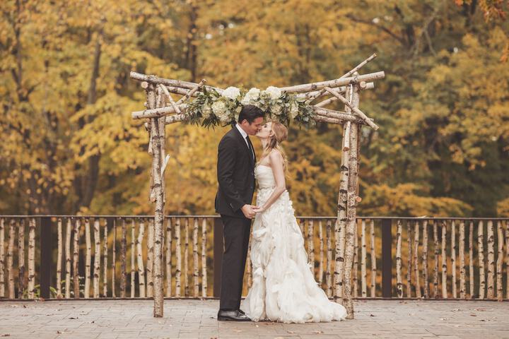 Outdoor wedding area
