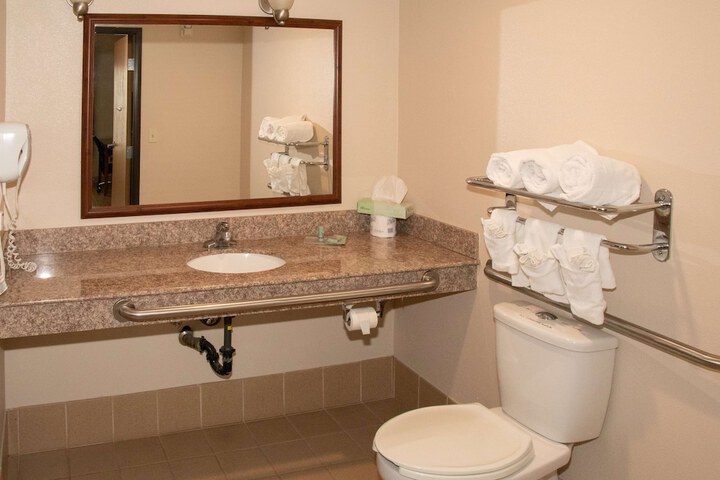 Accessible 1 King Mobility Accessible Bathtub Work Desk Microwave and Refrigerator WiFi Full Breakfast (11 of 13)