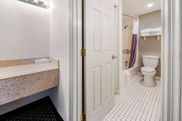 1 King Bed Mobilty Acessible Room Bathtub with Grab Bars (14 of 35)