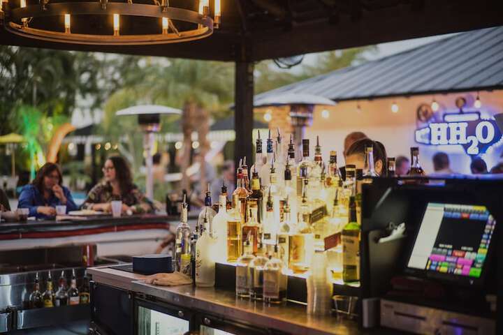 Poolside bar