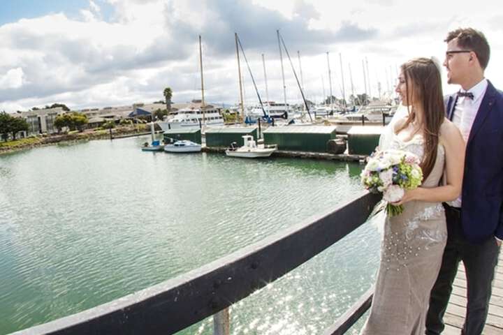 Outdoor wedding area