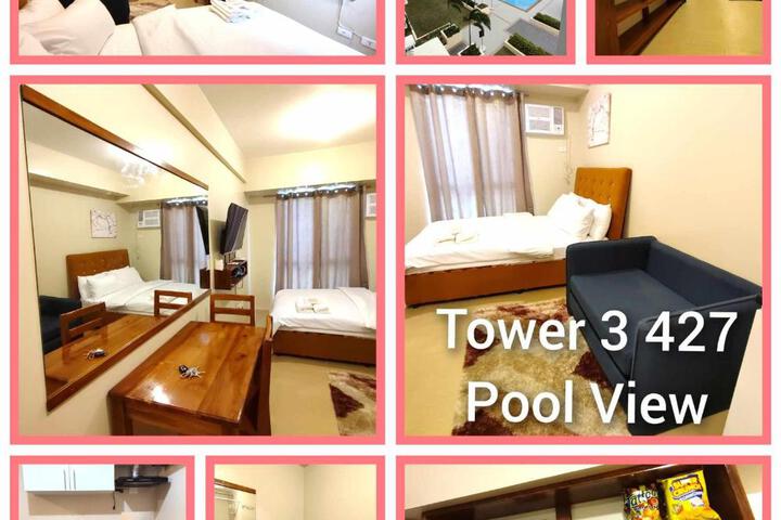 427 Tower 3 Avida Iloilo Pool View Comfy Cozy Central