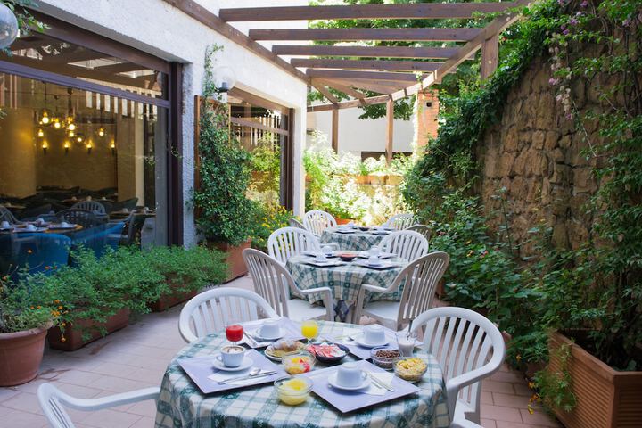 Outdoor banquet area