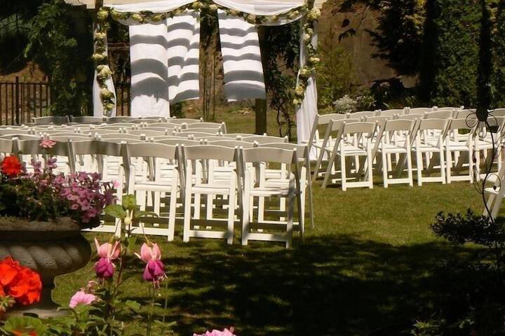 Outdoor wedding area