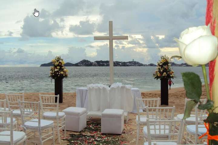 Outdoor wedding area