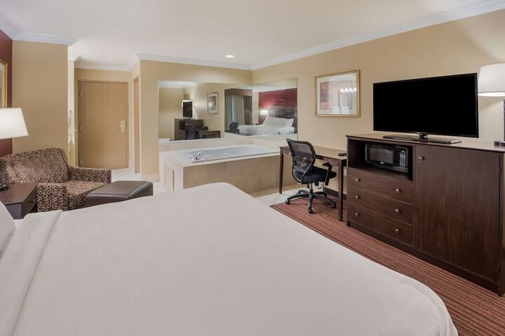 1 King Bed High Speed Internet Accessible Microwave and Refrigerator, Iron and Ironing Bo (9 of 22)