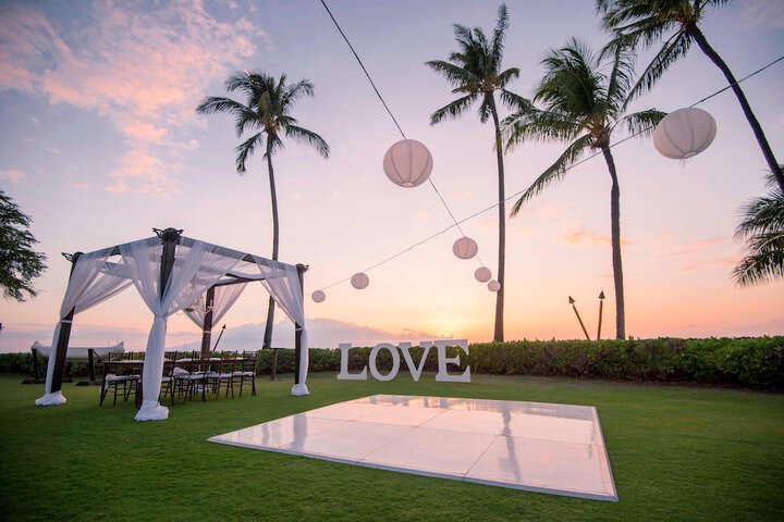 Outdoor wedding area