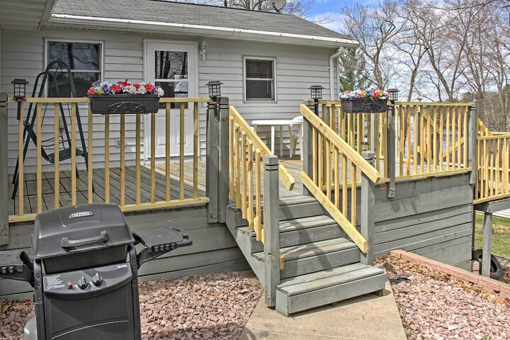 Cozy Balsam Lake Home: Deck Private Dock + Kayaks