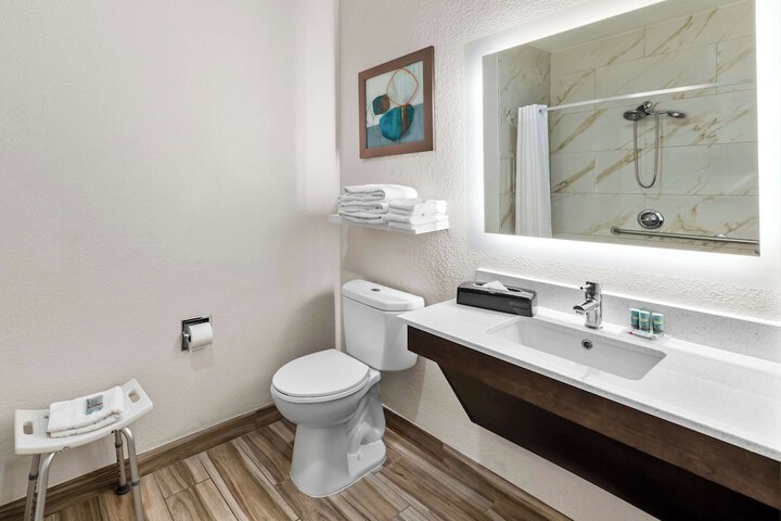 Accessible 1 King Mobility Accessible Roll in Shower Refrigerator Full Breakfast (12 of 18)