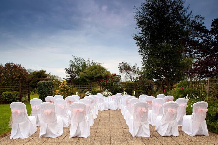 Outdoor wedding area