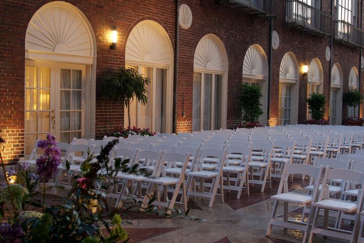 Outdoor wedding area