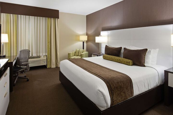 1 King Bed Executive Room Pillow Top Mattress Flat Screen Television Microwave and Refrigerator (7 of 12)