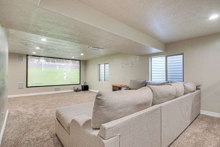 Home Theater & Patio: South Jordan Basement Unit