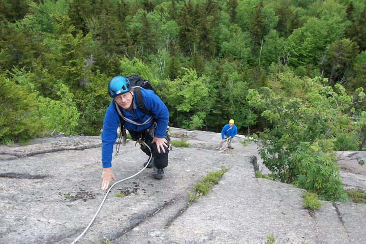 Outdoor rock climbing