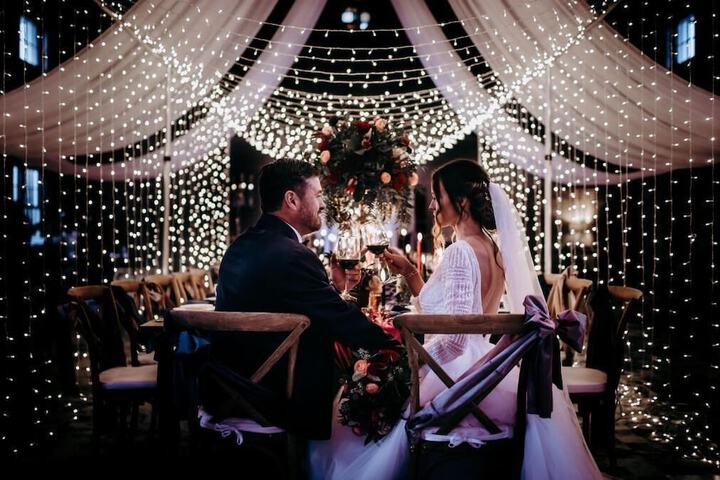 Outdoor wedding area