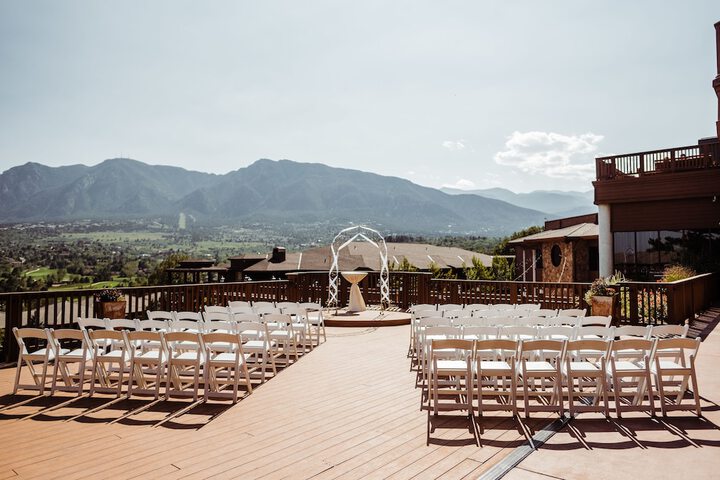 Outdoor wedding area