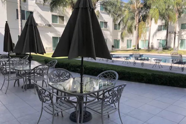 Outdoor wedding area