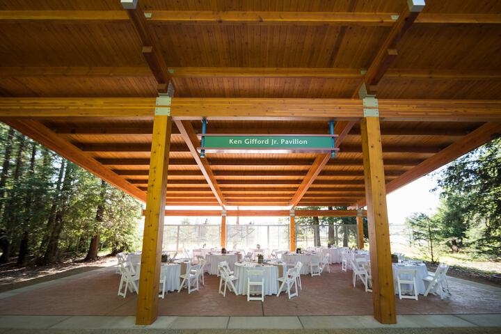 Outdoor banquet area