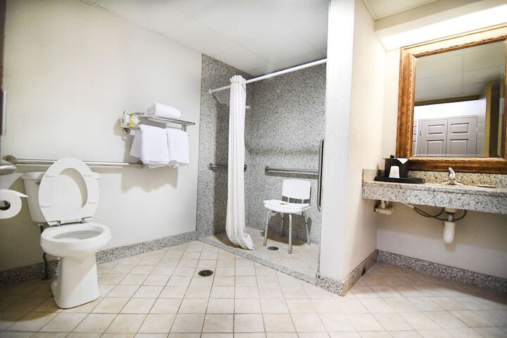 Accessible Suite King Bed Accessible Bathtub Microwave and Refrigerator WiFi Non S (25 of 39)