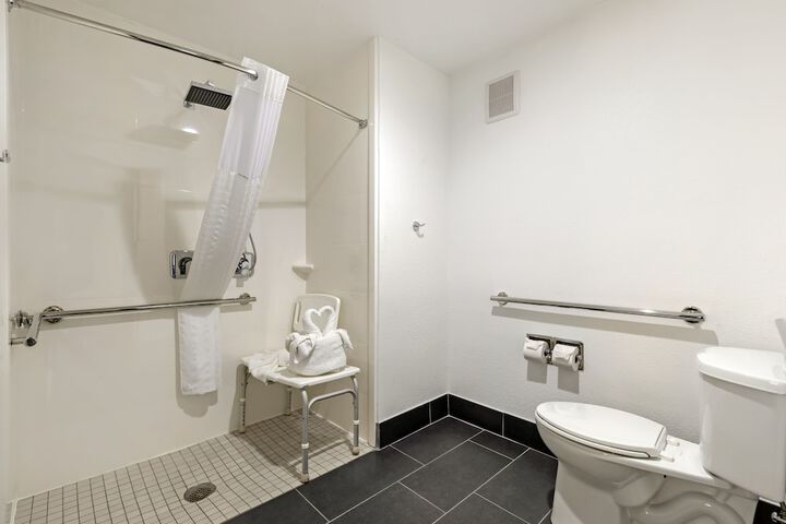 1 Queen Bed Mobility Hearing Accessible Room Roll in Shower (6 of 6)