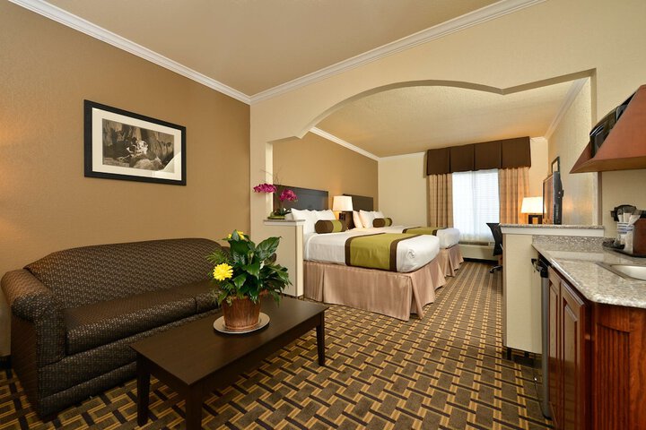 Suite 1 King Bed Sofa Bed Living Area Wet Bar Microwave and Refrigerator WiFi Full Breakfast (7 of 11)