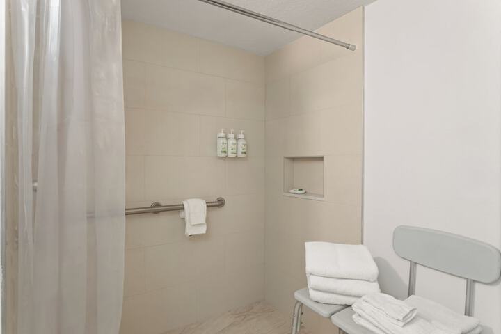 1 Queen Bed Mobility or Hearing Accessible Room Bathtub with Grab Bars (1 of 21)